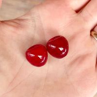 Handmade Glass Cherry Charms