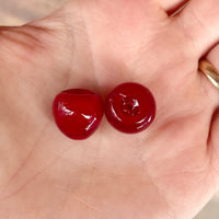 Handmade Glass Cherry Charms