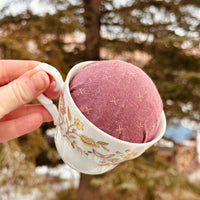 Vintage Floral Teacup Pincushion