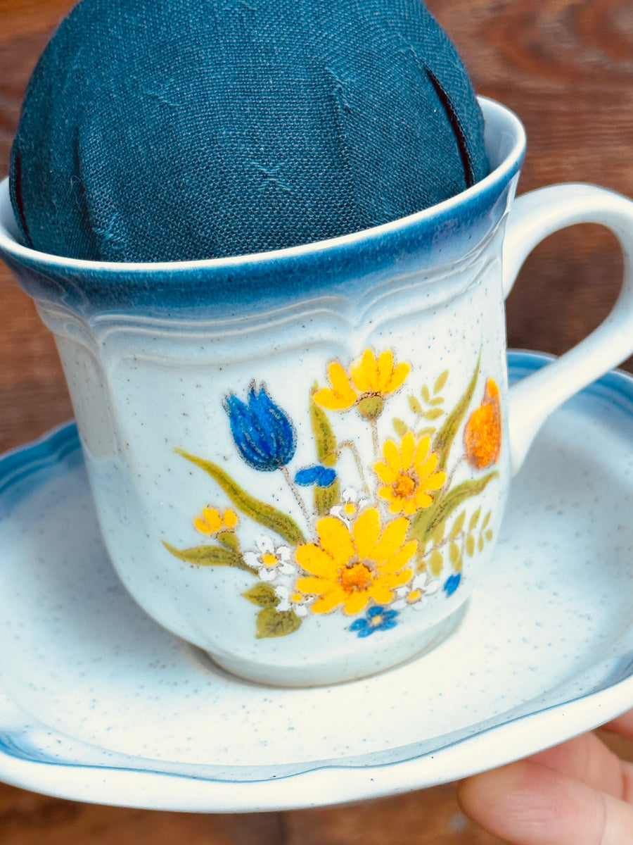 Wildflower Teacup Pin Cushion