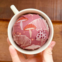 Cozy Mushroom Tea Cup Pin Cushion