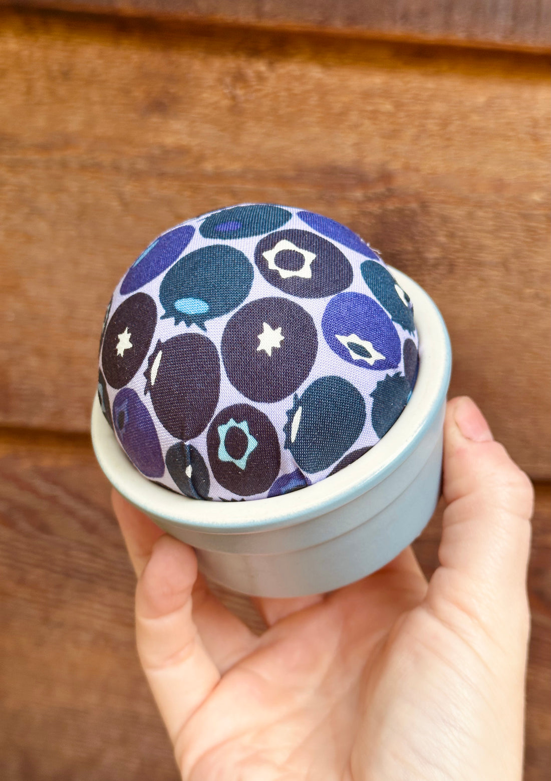 Blueberry Bowl Pin Cushion