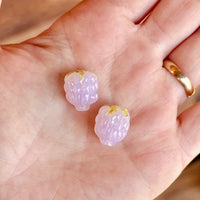 Glass Salmonberry Charms - Pink