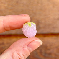 Glass Salmonberry Charms - Pink
