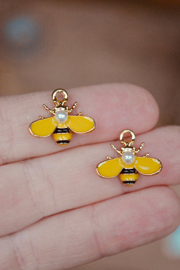 Pearl Honey Bee Charms