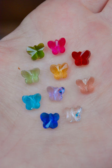 Rainbow Mini Glass Butterflies
