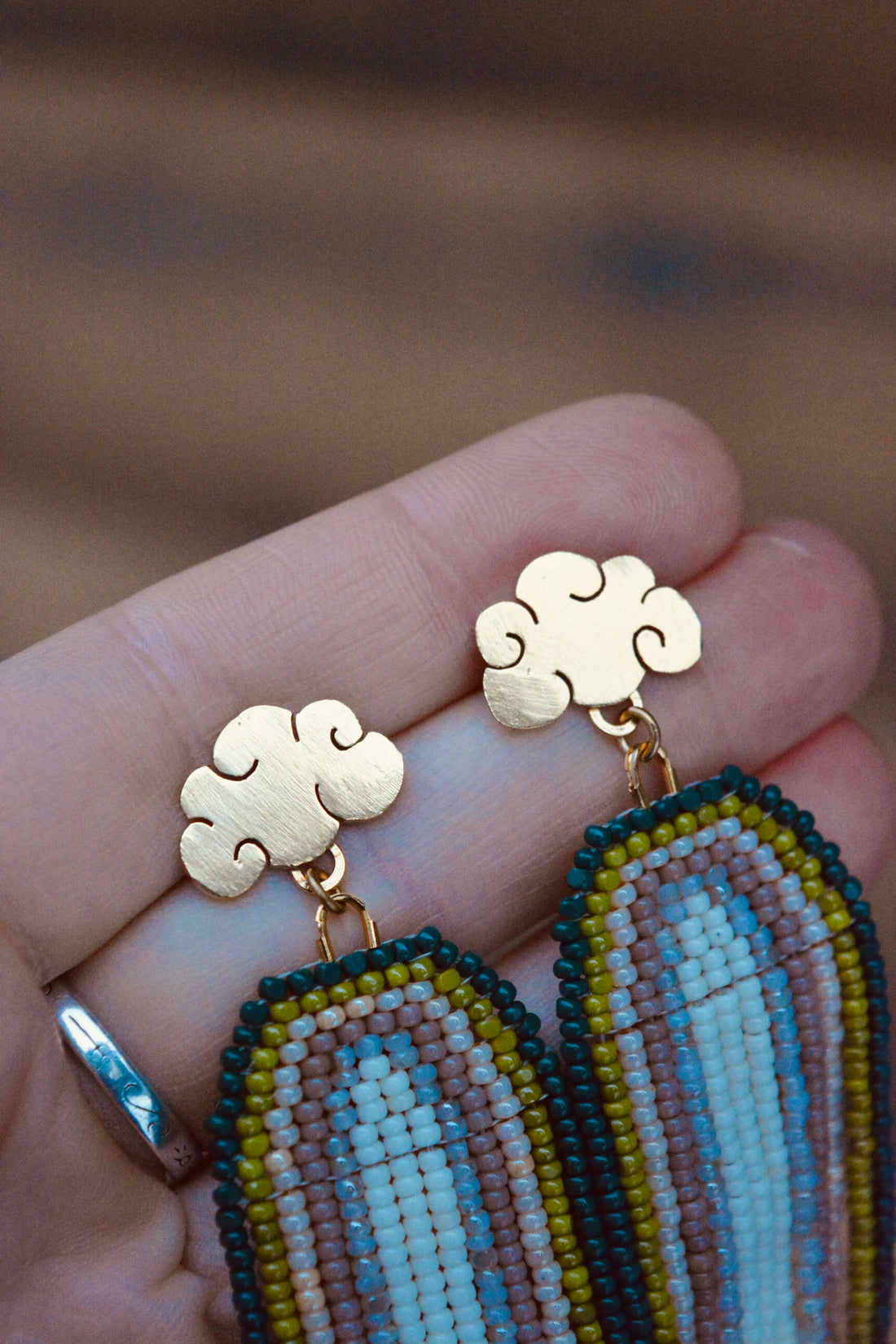 Woodland Rainbow Cloud Studs- MA x RR Collab