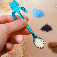 Blueberry Kitty Bead Spoon