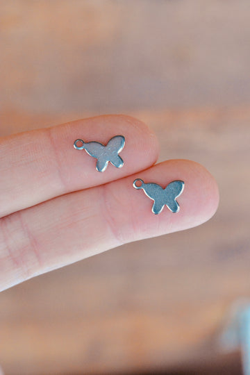 Mini Metal Butterfly Charms (10pc)