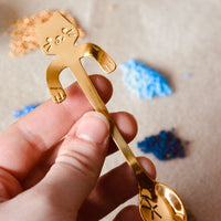 Golden Kitty Bead Spoon