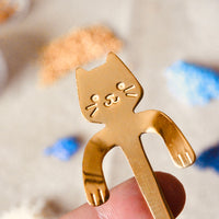 Golden Kitty Bead Spoon