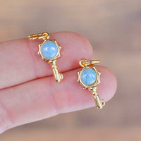 Blue Lace Agate Key Charms