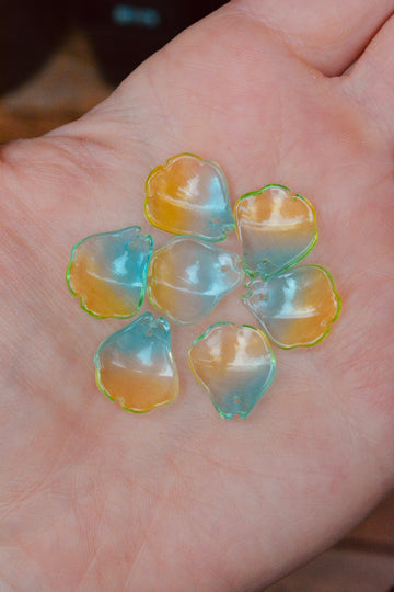 Glass Rose Petals - Turquoise