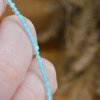 Ocean Wave Cyan Cat's Eye Quartz