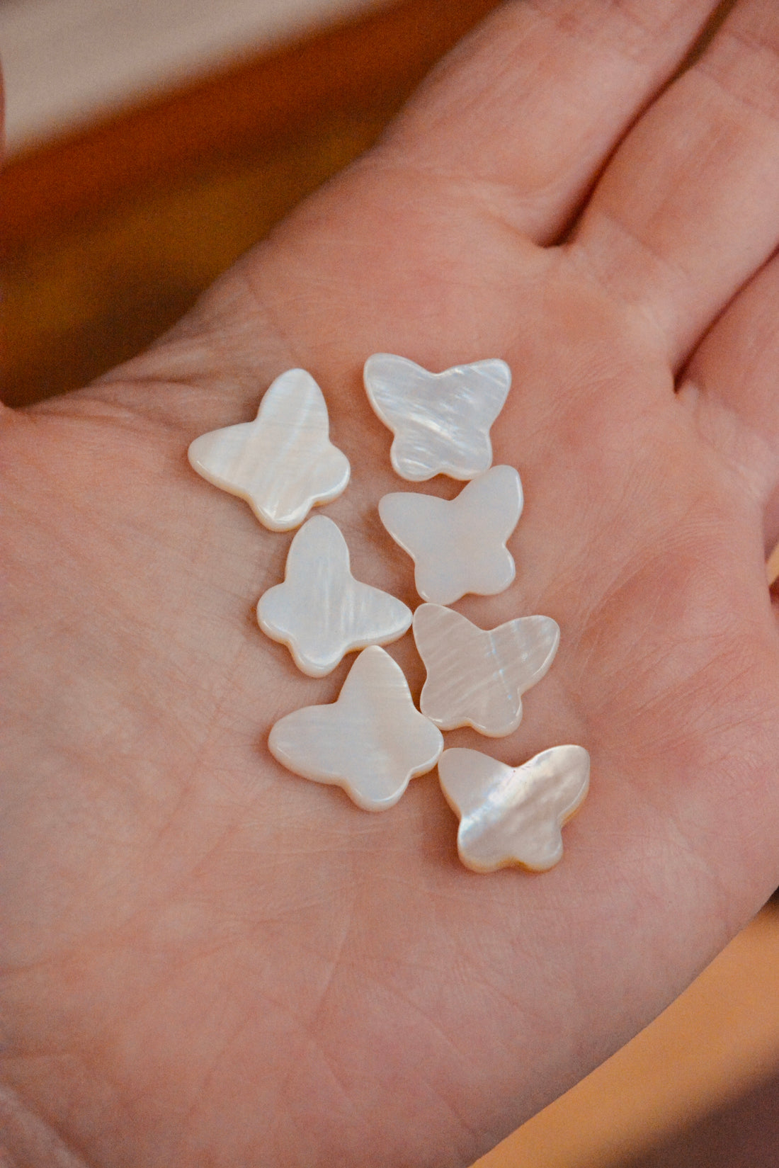 Mother of Pearl Butterflies - Creamy White