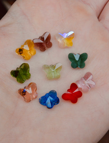 Mini Glass Butterflies - Rainbow