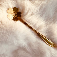 Golden Flower Bead Spoon