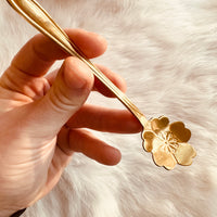 Golden Flower Bead Spoon