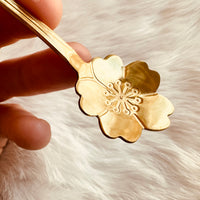 Golden Flower Bead Spoon