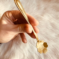 Golden Flower Bead Spoon